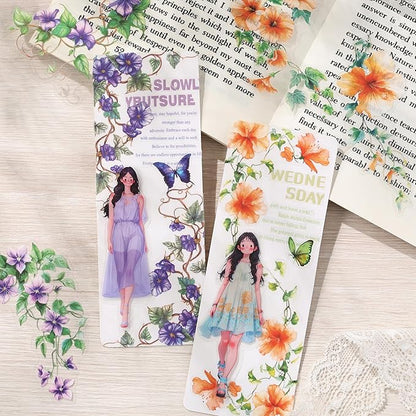 120pcs Flower Stickers for Scrapbooking – Waterproof Floral Stickers for Journaling, Junk Journal, Home Decor, Laptop, Water Bottle, DIY Crafts (6 Floral Themes)