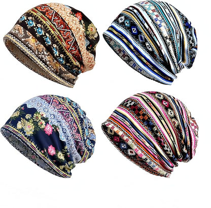 Women's Slouchy Beanie Hat Chemo Caps Cancer Headwear Hats Turban Baggy Sleeping Cap Boho Hats