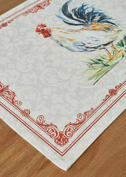 Maison d' Hermine Placemats Set of 2 100% Cotton Washable Cloth Place Mats, Reusable Table Mats for Kitchen Dining Decoration, Party, Wedding, Restaurant Spring/Summer (Campagne, 13" x 19")