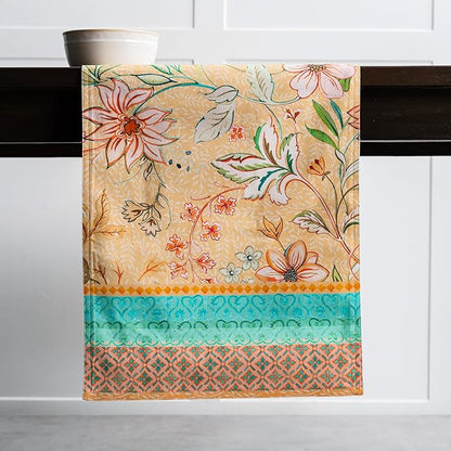 Maison d' Hermine Table Runner 100% Cotton Double Layer Table Runners 72 inches Long Decorative for Home Kitchen Dining Party Wedding Bridal Shower Spring Summer (Luxury Loft – Peach, 14.50" x 72")