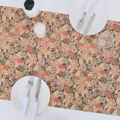 Aimyoo Kraft Floral Wrapping Paper Jumbo Roll, All Occasion Flower Gift Wrap Paper for Wedding Bridal Shower Birthday, 17 in x 60 ft