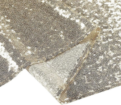 Champagne Gold Sequin Backdrop Curtain 10FTx10FT 1 Panel, Stage Sparkly Photography Background Drapes for Wedding Birthday Bridal Party Sparkle Background Party Decor