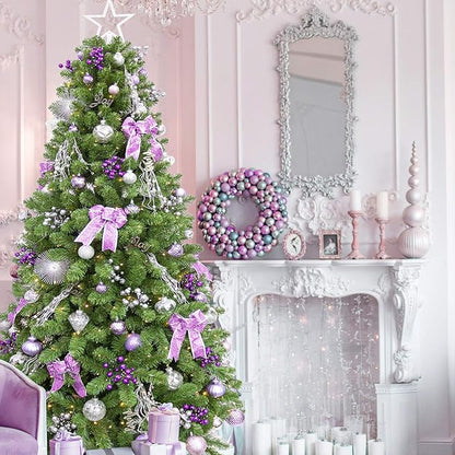 KI Store Silver Christmas Picks Sprays Set of 20 Glittered Twigs Decor for Christmas Tree Decoration Topper Floral Arrangement