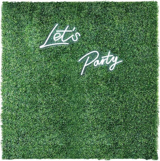 Large Size 8×8 Ft 3D Artificial Green Grass Flower Wall Panels, Quick Assembly Storage Greenery Fake Backdrop Fence Screen for Wedding Baby Show Birthday Party Indoor Outdoor Garden Backyard Home