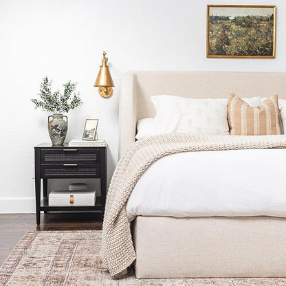 Rustic Ceramic Vase 12 Inch with 3 Artificial 22 Inch Eucalyptus Stems Antique Style for Home Decor, Vintage Inspired Vase with Greenery Stems Artificial Plants Decor in Gift Box for Room Decor