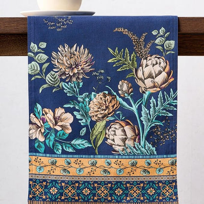 Maison d' Hermine Tablerunner 100% Combed Cotton Premium 14.50 Inch x 72 Inch Decorative Table Runner Table Runners, Dining, Buffet Party & Wedding, Artichoke (Double Layer)