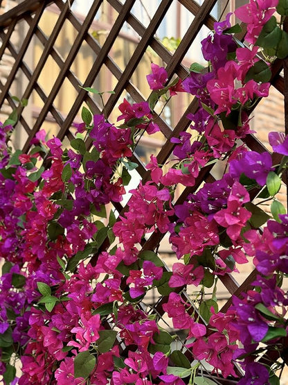 12PCS Bougainvillea Artificial Flowers 31.50" Long Stem Fake Silk Bougainvillea Branches Hot Pink Faux Hanging Flowers Vines for Wedding Centerpieces Home Garden DIY Decorations (Deep Pink)