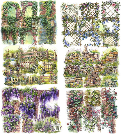 3.4" Large Flower Stickers for Scrapbooking – 60PCS Waterproof Wall &Floral Stickers for Journaling, Junk Journal Supplies, Card Making, DIY Crafts & Bullet Journal Planner