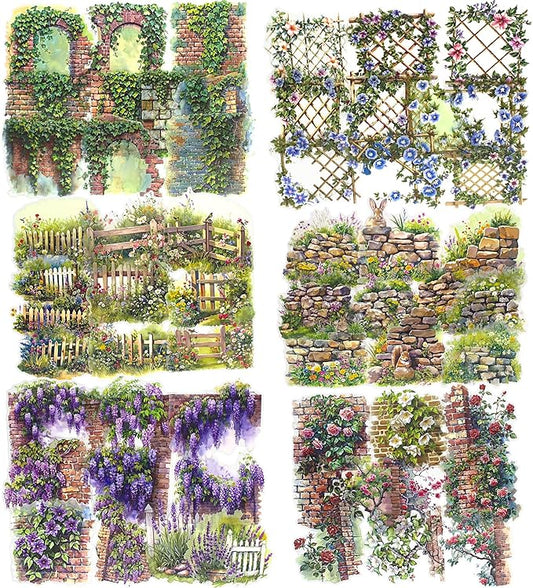 3.4" Large Flower Stickers for Scrapbooking – 60PCS Waterproof Wall &Floral Stickers for Journaling, Junk Journal Supplies, Card Making, DIY Crafts & Bullet Journal Planner