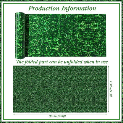 Tatuo 1 Roll 54 Inch x 100 Feet Jumbo Green Leaves Photography Leaf Backdrop 3D Waterproof Tree Leaves Background Photo Booth Prop Green Leaf Tablecloths for Baby Shower Birthday Party Decoration