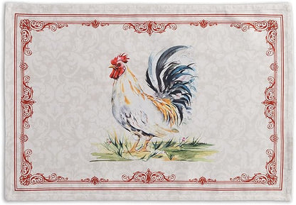 Maison d' Hermine Placemats Set of 2 100% Cotton Washable Cloth Place Mats, Reusable Table Mats for Kitchen Dining Decoration, Party, Wedding, Restaurant Spring/Summer (Campagne, 13" x 19")