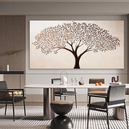 Canvas Art Wall Decor Modern Tree of Life Wall Art Prints Oveersized Canvas Wall Art Decor Minimalist Botanical Wall Art Decor Large Wall Art for Living Room Home Office Wall Decor Aesthetic 29" X 58"