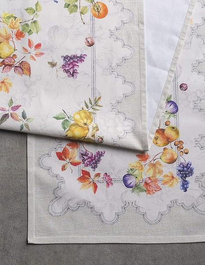 Maison d' Hermine Table Runner 100% Cotton Single Layer Table Runners 36 inches Long for Thanksgiving Christmas Decorations Home Kitchen Dining Party Wedding (Fruit D'Hiver, 14.5" x 36")