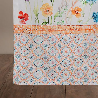 Maison d' Hermine Table Runner 100% Cotton Single Layer Table Runners 72 inches Long Decorative for Home Kitchen Dining Party Wedding Bridal Shower Spring Summer (Summer Whisper , 14.50" x 72")