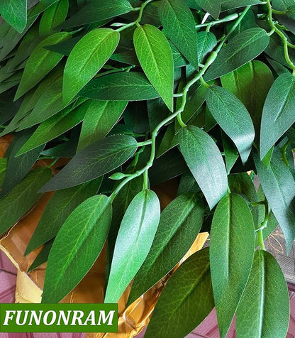 18Pcs Italian Ruscus Greenery Stems 26" Artificial Silk Greenery Leaves for DIY Wedding Arch Bouquet Filler Table Centerpieces Home Indoor Decor