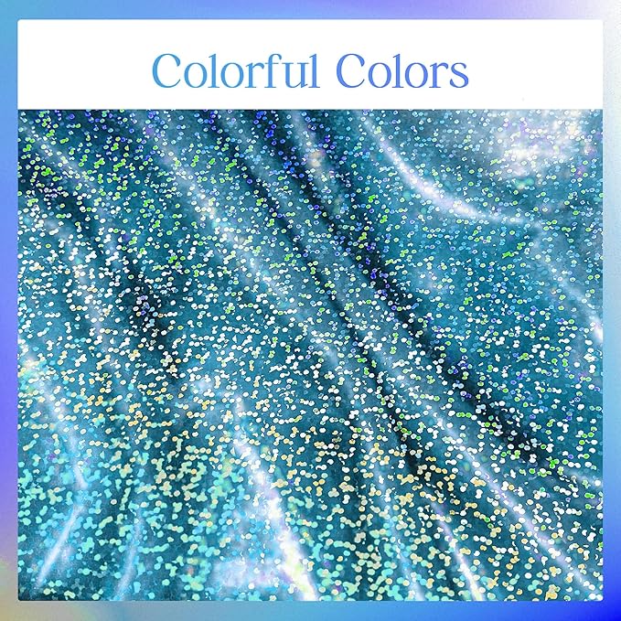 8pcs Blue Holographic Laser Tablecloths 40" x 108" Plastic Table Cloths for Parties Shimmer Shiny Party Decoration for Winter Ocean Princess Birthday Party Wedding Baby Shower Christmas Decor