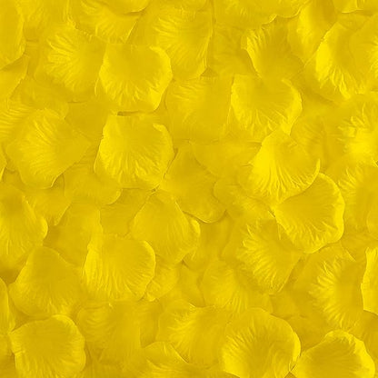 Separated 1000 PCS Artificial Yellow Rose Petals for Romantic Night,Faux Yellow Flower Petals for Flower Girl Weddings Party Romantic Decoration(Ready-to-use)