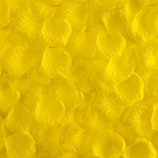 Separated 1000 PCS Artificial Yellow Rose Petals for Romantic Night,Faux Yellow Flower Petals for Flower Girl Weddings Party Romantic Decoration(Ready-to-use)
