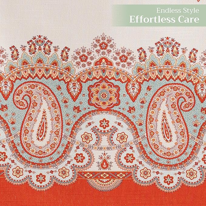 Maison d' Hermine Table Runner 100% Cotton Double Layer Table Runners 72 inches Long for Thanksgiving Christmas Decorations Home Kitchen Dining Party Wedding (Cachemire, 14.5" x 72")