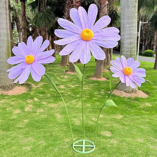 Large Daisy Flowers Artificial,5.9 Ft Giant Paper Flower Decoration,Big Flowers Decor for Birthday Party,Garden,Office,Home,Wedding,Graduation,Shop Window Display(Purple)