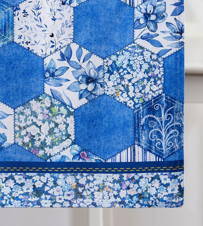 Maison d' Hermine Table Runner 100% Cotton Double Layer Table Runners 72 inches Long Decorative for Home Kitchen Dining Party Wedding Bridal Shower Spring Summer (Summer Blues, 14.50" x 72")