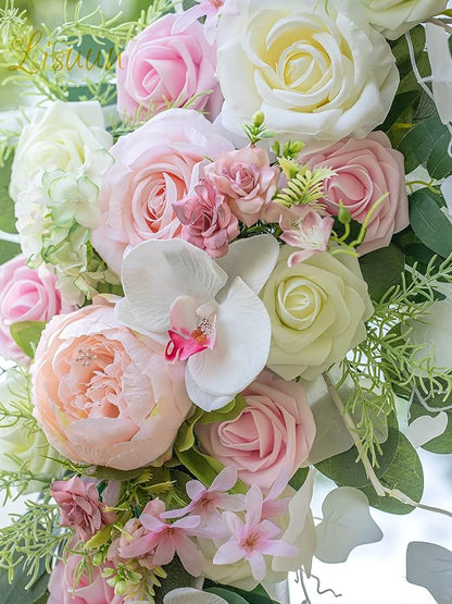 Wedding Arch Flowers, Artificial Flowers for Decoration, Large Flower Swag for Boho Styles Wedding Ceremony Floral Decor - Pack of 2