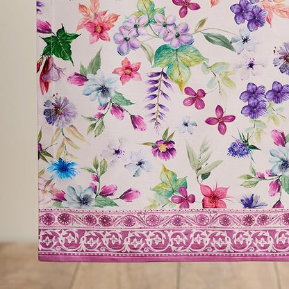 Maison d' Hermine Table Runner 100% Cotton Single Layer Table Runners 108 inches Long Decorative for Home Kitchen Dining Party Baby Shower Wedding Bridal Shower Spring Summer (Chardon, 14.50" x 108")