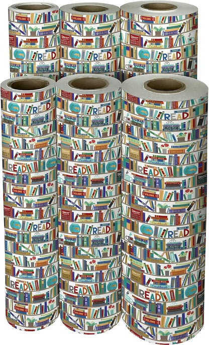Jillson Roberts Bulk Gift Wrap, Everyday Gift Wrapping Supplies, Books, 1/2 Ream 417 feet x 24 inches