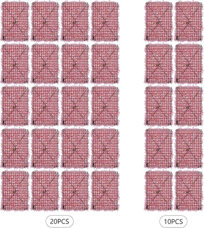LOYALHEARTDY 20 PCS Artificial Flower Wall Panel 24" x 16" Faux Flowers Wall Decoration Light Pink Hydrangea Flower Panels Wall for Home Party Wedding Christmas Festival Photo Backgdrop Decor