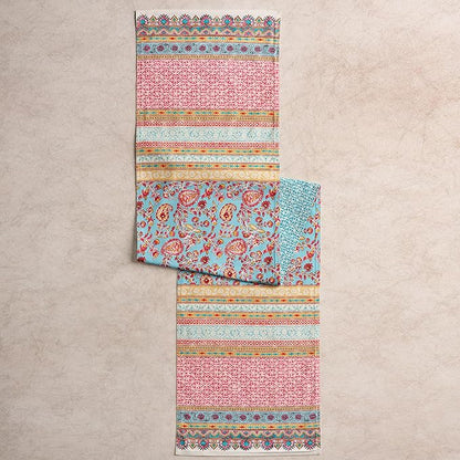 Maison d' Hermine Tablerunners 100% Combed Cotton Premium Table Runner Decorative Table Cover for Home, Kitchen, Dining, Parties & Camping, Lauris, Double Layer - (14.5"x108")