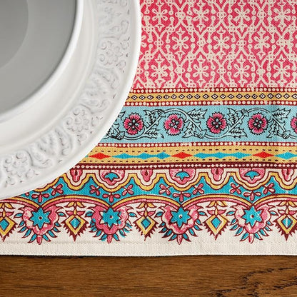 Maison d' Hermine Tablerunners 100% Combed Cotton Premium Table Runner Decorative Table Cover for Home, Kitchen, Dining, Parties & Camping, Lauris, Double Layer - (14.5"x108")