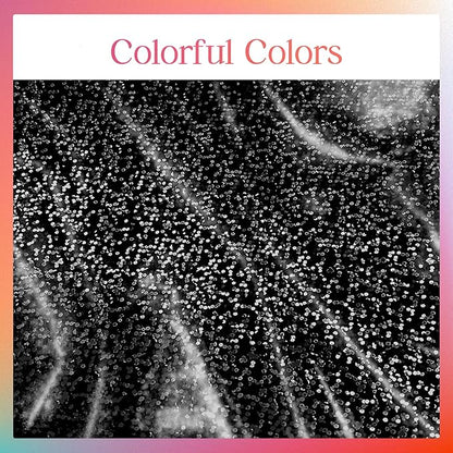 1 Pcs Black Holographic Laser Tablecloth Galaxy Space Table Cloth 40 * 108 Inch Shimmer Star TableCover for Halloween Birthday Graduation Neon Party Supplies Disposable Plastic Foil Table Decor