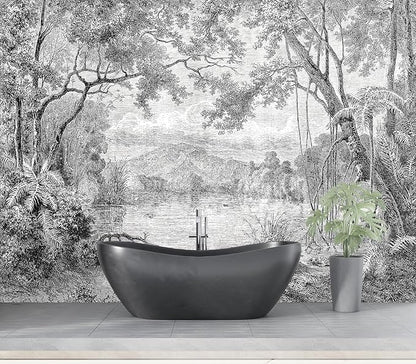 Eierme-The Ancient Scenery of Charming lagoons in Luzon Island Mural Wallpaper Peel and Stick 137" x 102"