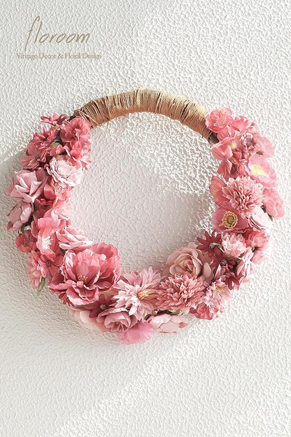 Floroom Mini Artificial Flower Heads Dusty Rose Fake Peony Daisy Rose Multicolor Small Faux Silk Flower Heads for Cake Craft Garland Wedding Party Graduation Cap DIY Home Decoration, 0.8"-3.6"