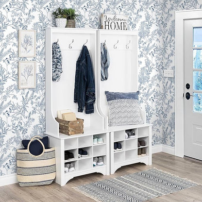 394"x17.3" Peel and Stick Wallpaper Blue and White Floral Wall Paper for Bedroom Blue Contact Paper for Cabinets Self-Adhesive Removable Wallpaper for Bathroom Kitchen Wall Decor