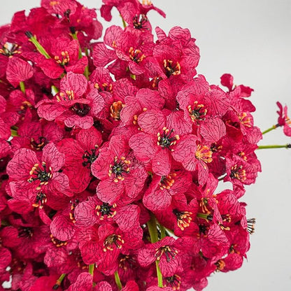 Uieke 16PCS Artificial Flowers for Outdoor UV Resistant Fake Flowers No Fade for Indoor Outside Home Garden Porch Window Box Décor (Rose Red)