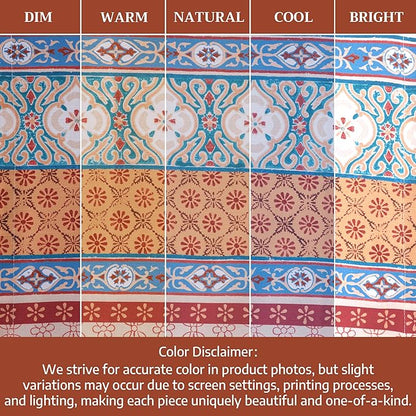 Maison d' Hermine Table Runner 100% Cotton Single Layer Table Runners 72 inches Long for Thanksgiving Christmas Decorations Home Kitchen Dining Party Wedding (Romane, 14.5" x 72")
