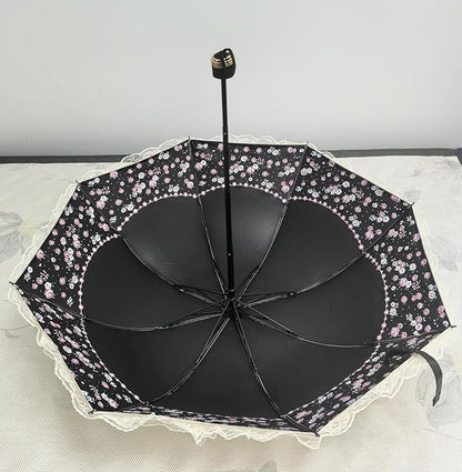 Vintage Lace Parasol Gothic Lolita Umbrella UV Sun Protection Witch Cosplay Photoshoot Props Party Decoration