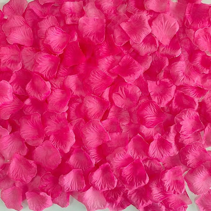 Separated 1500 PCS Artificial Pink Rose Petals for Romantic Night,Faux Hot Pink Flower Petals for Flower Girl Weddings Valentine Day Party Romantic Decoration(Ready-to-use)