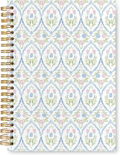 VIIJJUE Floral Notebook Journal, Flower Hardcover Spiral Notebooks Journals for Writing, 5.5x8.3 Inch