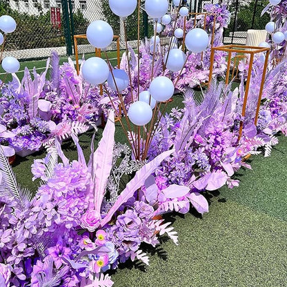 FagusHome 25 Pcs Silk Peony Artificial Flower Heads 4 inch Fake Peony Flowers Heads with Stems Artificial Peony Flower Heads in Bulk Wholesale for Wedding Home Decor (Purple)