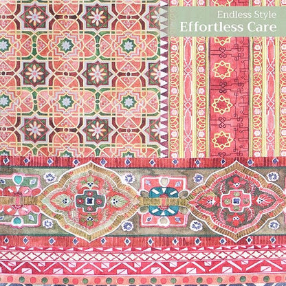 Maison d' Hermine Table Runner 100% Cotton Double Layer Table Runners 72 inches Long for Thanksgiving Christmas Decorations Home Kitchen Dining Party Wedding (Ispahan, 14.5" x 72")