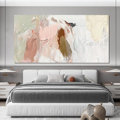 Canvas Wall Art Decor Oversized Wall Art Pictures For Living Room Pink and White Wall Art Decor Abstract Art Work Wall Decor Large Abstract Wall Art Prints For Walls Home Office Wall Decoration 39"X78"