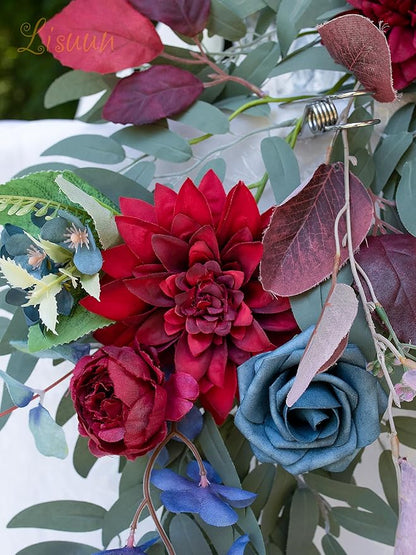 9FT Wedding Arch Flower Garland, Handmade Wedding Table Decorations,Head Table Floral Decor for Noble and Charming Wedding Ceremony