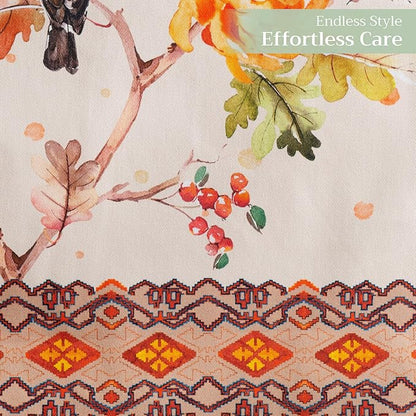 Maison d' Hermine Table Runner 100% Cotton Single Layer Table Runners 72 inches Long for Thanksgiving Christmas Decorations Home Kitchen Dining Party Wedding (Kelim - Prairie, 14.5" x 72")