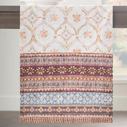 Maison d' Hermine Table Runner 100% Cotton Single Layer Table Runners 72 inches Long for Thanksgiving Christmas Decorations Home Kitchen Dining Party Wedding (Fair Isle, 14.5" x 72")