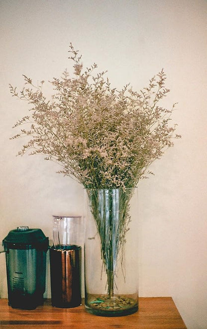 WGV Cylinder Vase Bulk, Diameter 5", Height 10", Clear Glass Floral Planter Container, Floating Candle Holder for Wedding Party Event Home Office Decor, 12 Pieces
