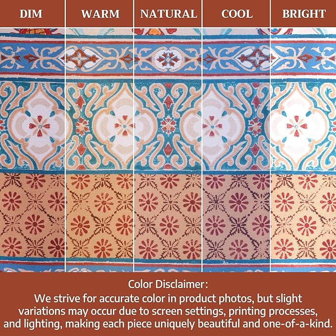 Maison d' Hermine Table Runner 100% Cotton Double Layer Table Runners 72 inches Long for Thanksgiving Christmas Decorations Home Kitchen Dining Party Wedding (Romane, 14.5" x 72")