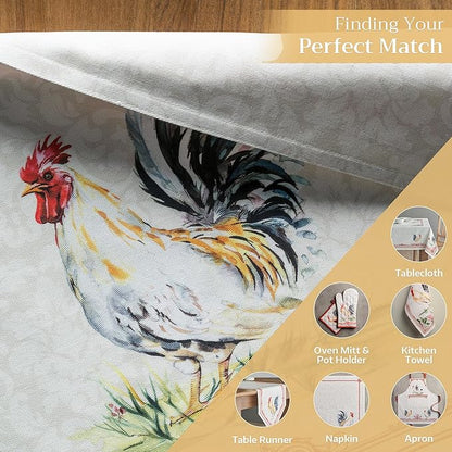Maison d' Hermine Placemats Set of 4 100% Cotton Washable Cloth Place Mats, Reusable Table Mats for Kitchen Dining Decoration, Party, Wedding, Restaurant Spring/Summer (Campagne, 13" x 19")