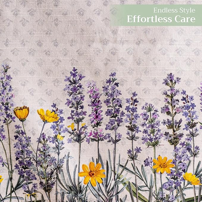 Maison d' Hermine Table Runner 100% Cotton Single Layer Table Runners 108 inches Long Decorative for Home Kitchen Dining Party Wedding Bridal Shower Spring Summer (Fanny Lavender, 14.50" x 108")